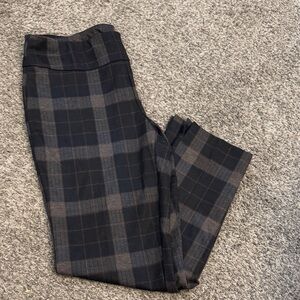 Zac & Rachel Women's Black and Gray Plaid Skinny Pants